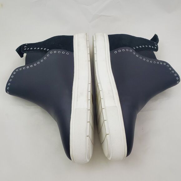 Chelsea & Violet Bootie Sneakers Women's 7.5 Black CV Milo Leather Slip On - Picture 7 of 10